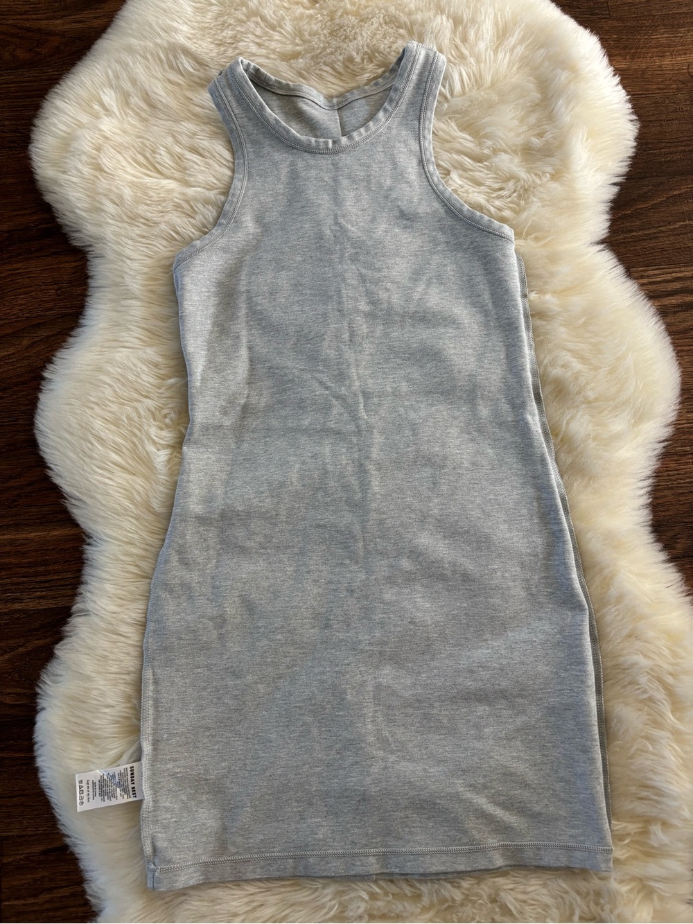Aritzia Sunday Best Racerback Tank Mini Dress Gray Small - Picture 6 of 8